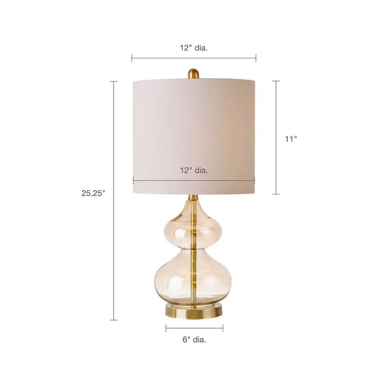 Ellipse Curved Glass Table Lamp, Set of 2 by HouseOfZazla