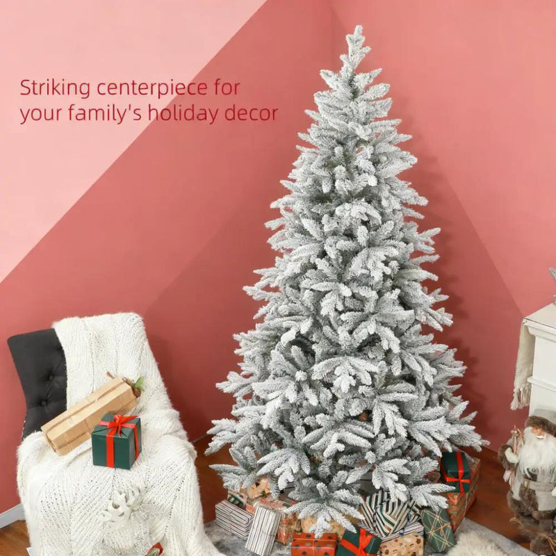 Hinged Xmas Tree - Artificial Flocked Christmas Tree by HouseOfZazla