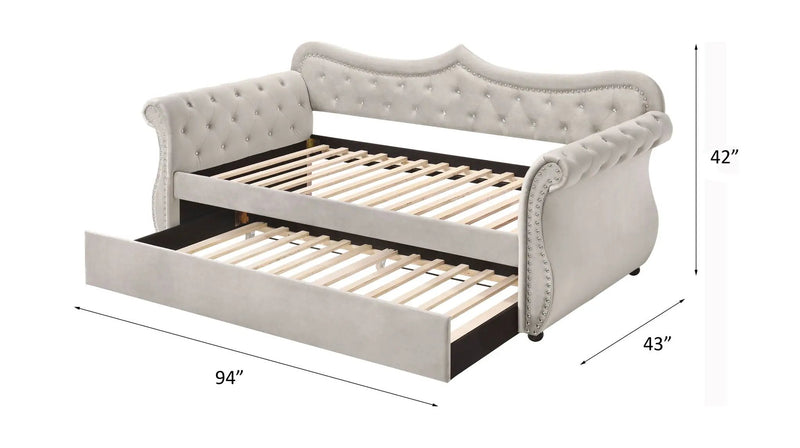Adkins - Twin Daybed With Trundle - Beige by Unique Piece Furniture
