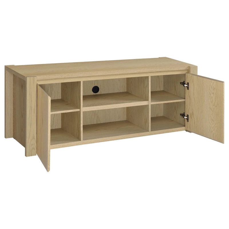 Laurelton 60-inch 2-door TV Stand Media Console Light Oak by Unique Piece Furniture