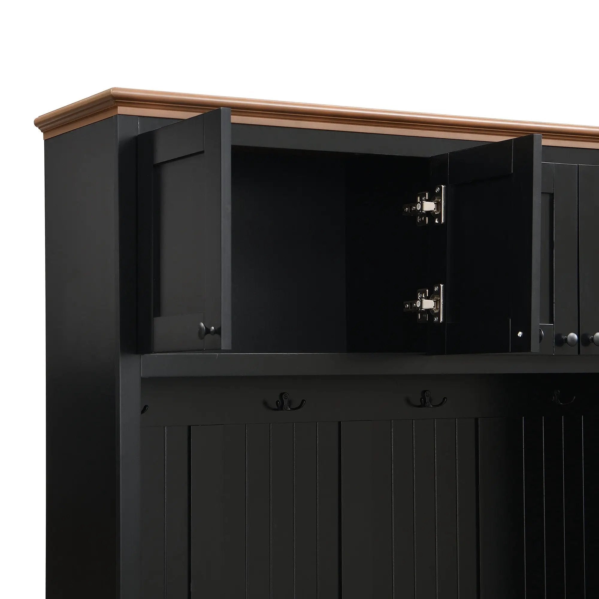 Entryway Hall Tree With Storage Bench, Coat Rack Shoe Bench With Cabinets by HouseOfZazla