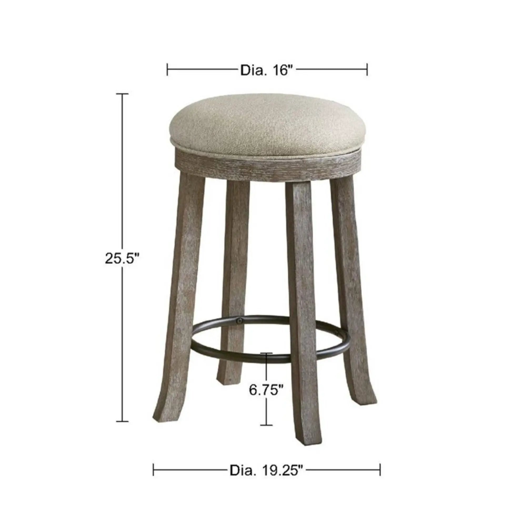Swivel Counter Stool - Cream / Reclaimed Gray by Unique Piece Furniture