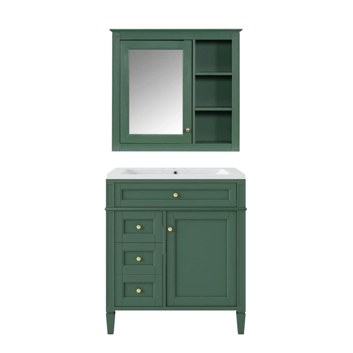 Bathroom Vanity With Medicine Cabinet and Storage by HouseOfZazla