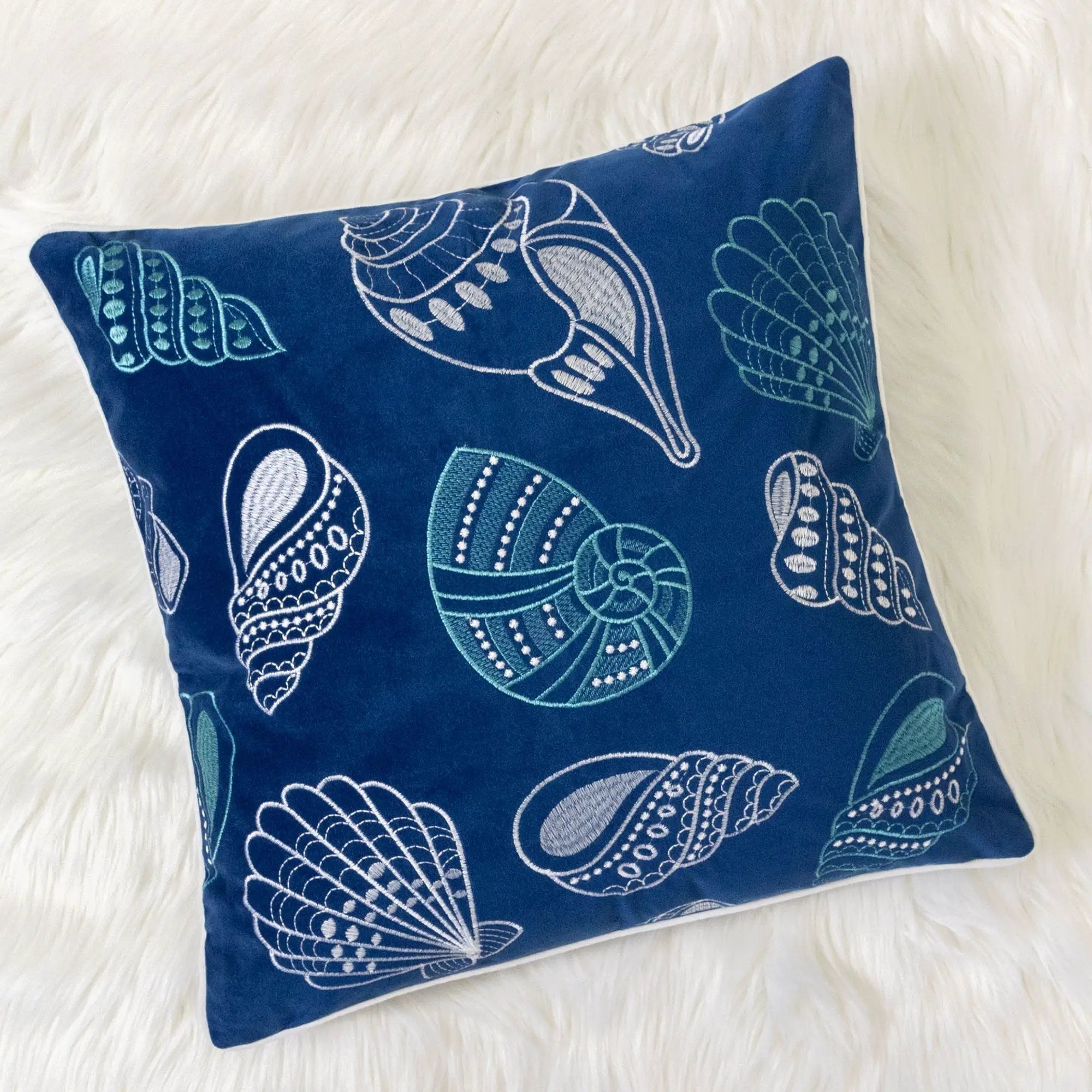 Seashells Pillow Cover by Unique Piece Furniture