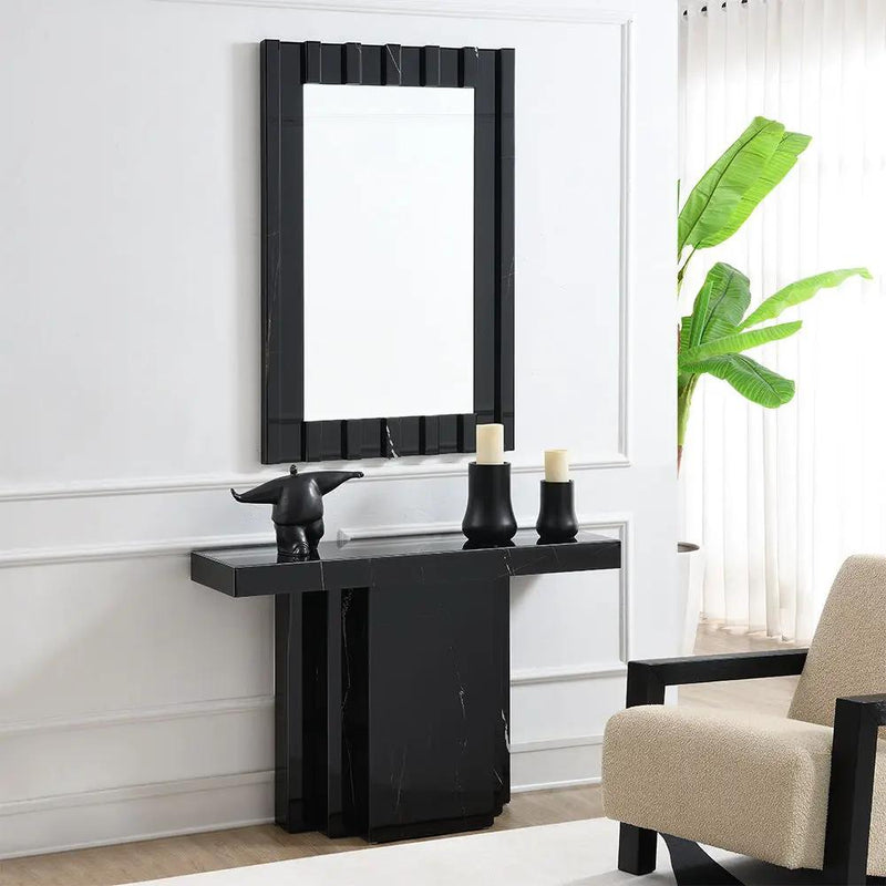 Drisana - Console Table - Black Mirrored by Unique Piece Furniture