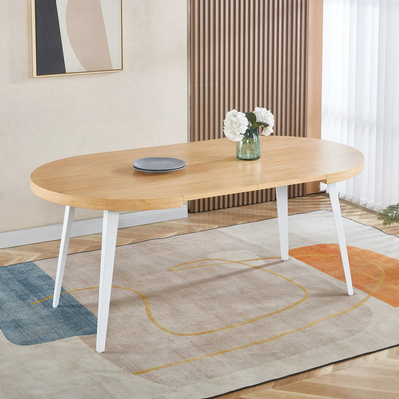 Extendable Dining Table with Metal Legs by HouseOfZazla