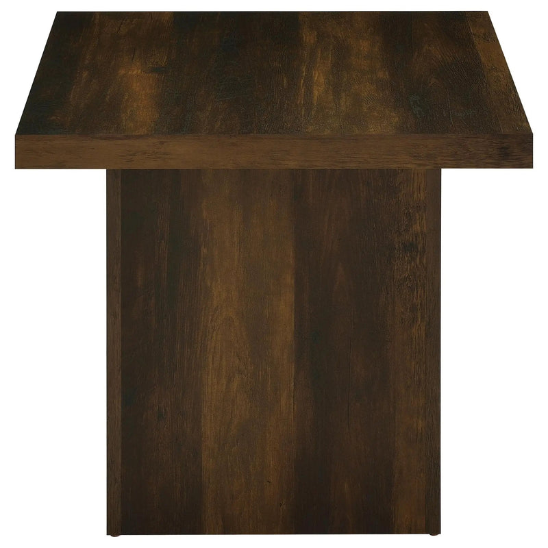 Devar Square Engineered Wood Side End Table Dark Pine by Unique Piece Furniture