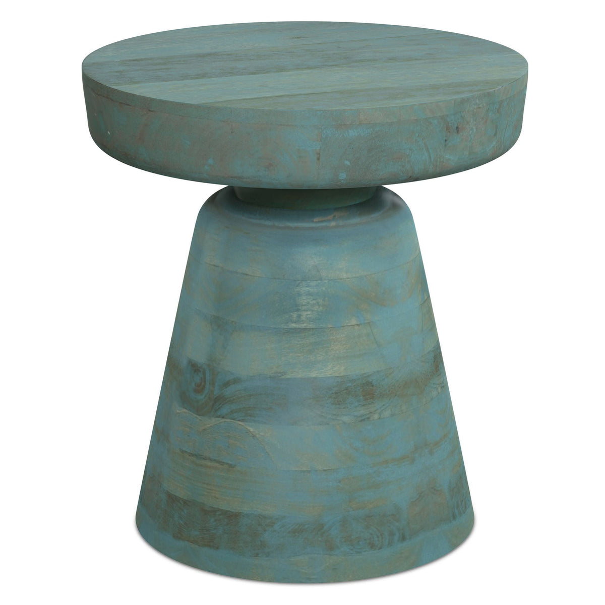 Handcrafted Mango Wood Accent Table with Sculptural Design - Multiple Colors, photo 4 of 35