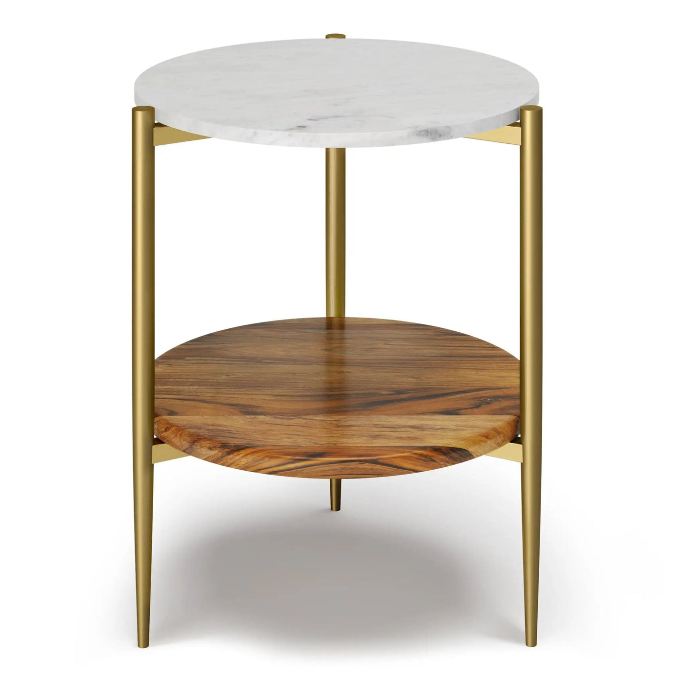 Wagner - Round Marble & Wood Table by HouseOfZazla