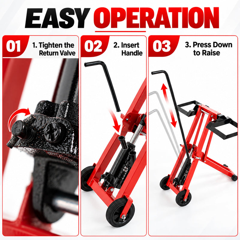 225kgs Lawn Mower Jack with Adjustable Safety Lock - Steel, photo 5 of 7