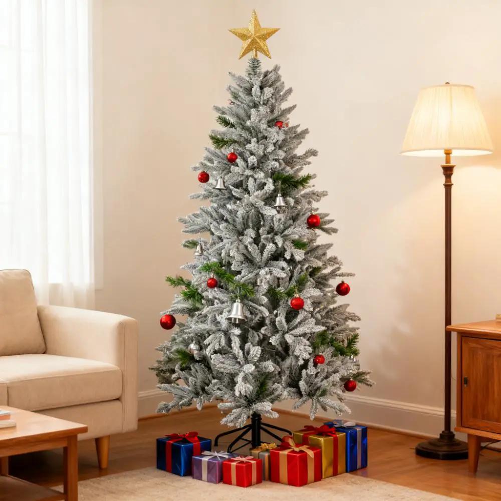 Snowy Artificial Christmas Tree with Easy Assembly by HouseOfZazla