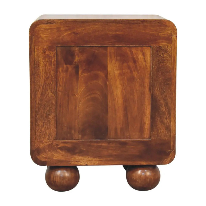 Open Woven Bedside Table, 1 Drawer - Chestnut by Unique Piece Furniture