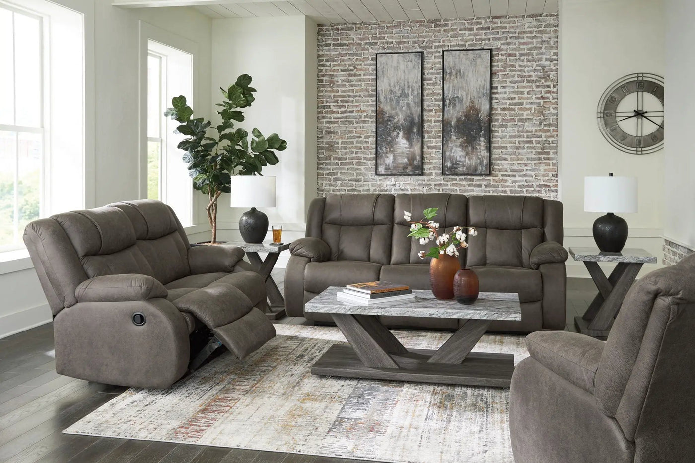 First Base - Reclining Living Room Set by Unique Piece Furniture