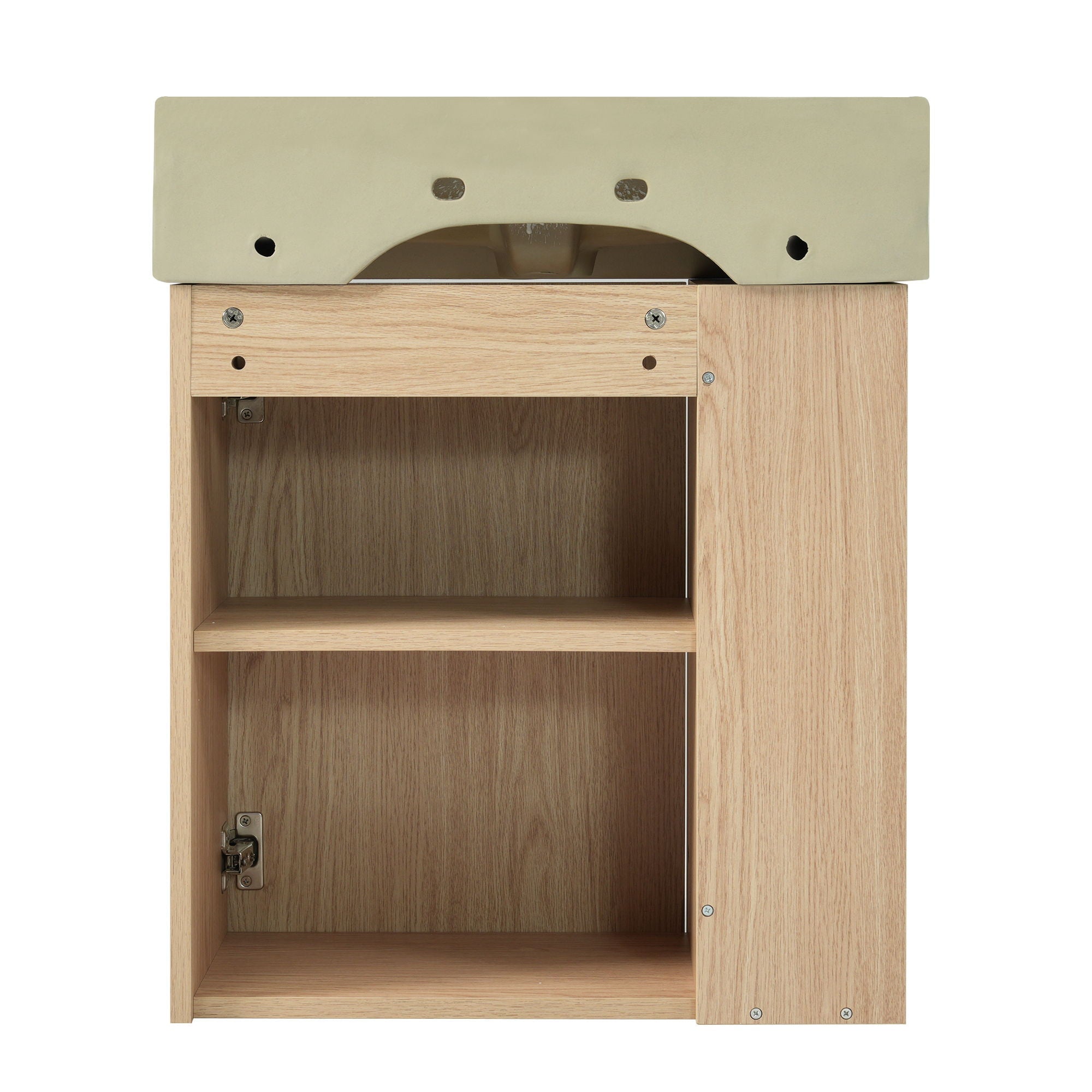 Modern Floating Bathroom Vanity With Ceramic Basin Perfect For Small Bathrooms by HouseOfZazla