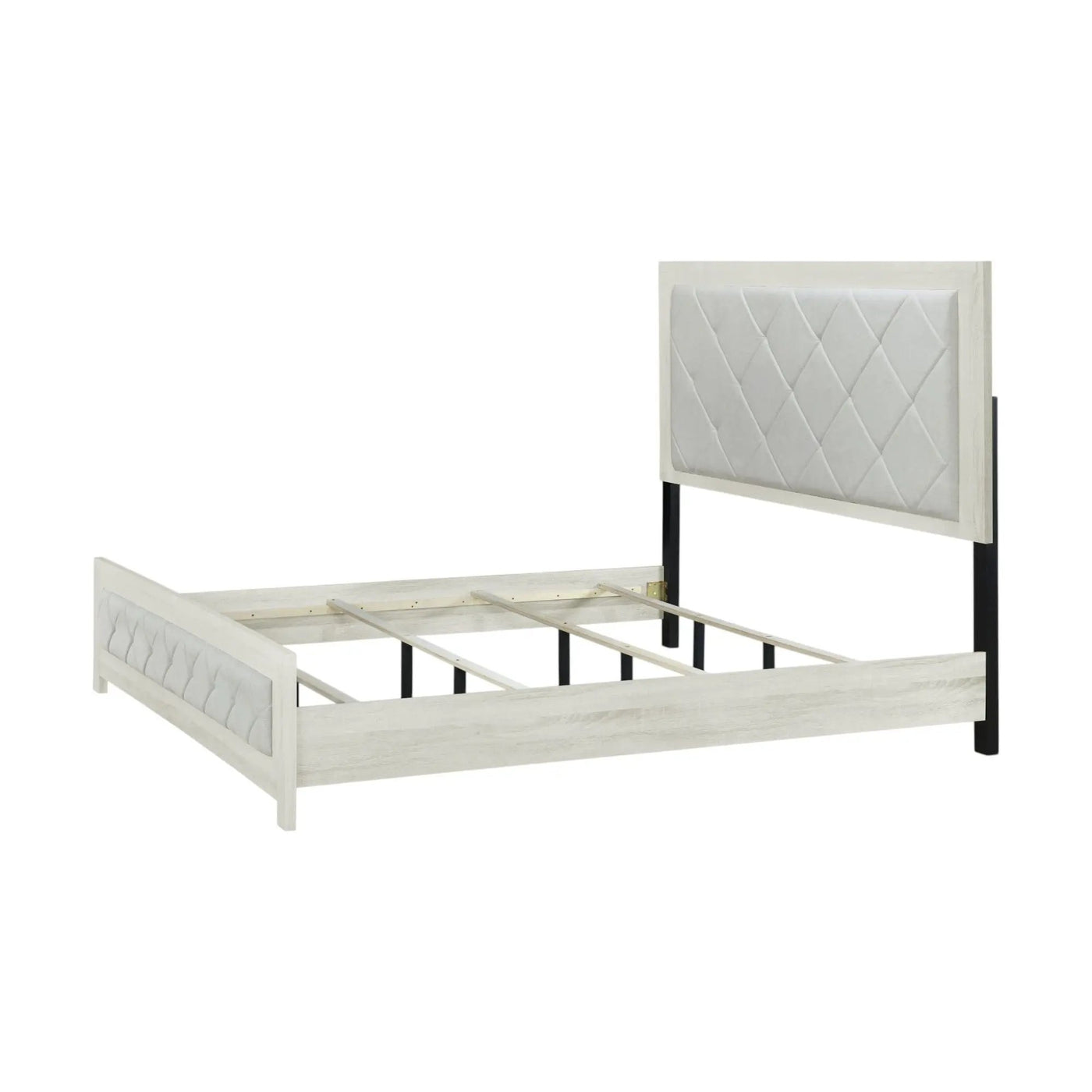 Jehoram - Lozenge Upholstered Design Bed by HouseOfZazla