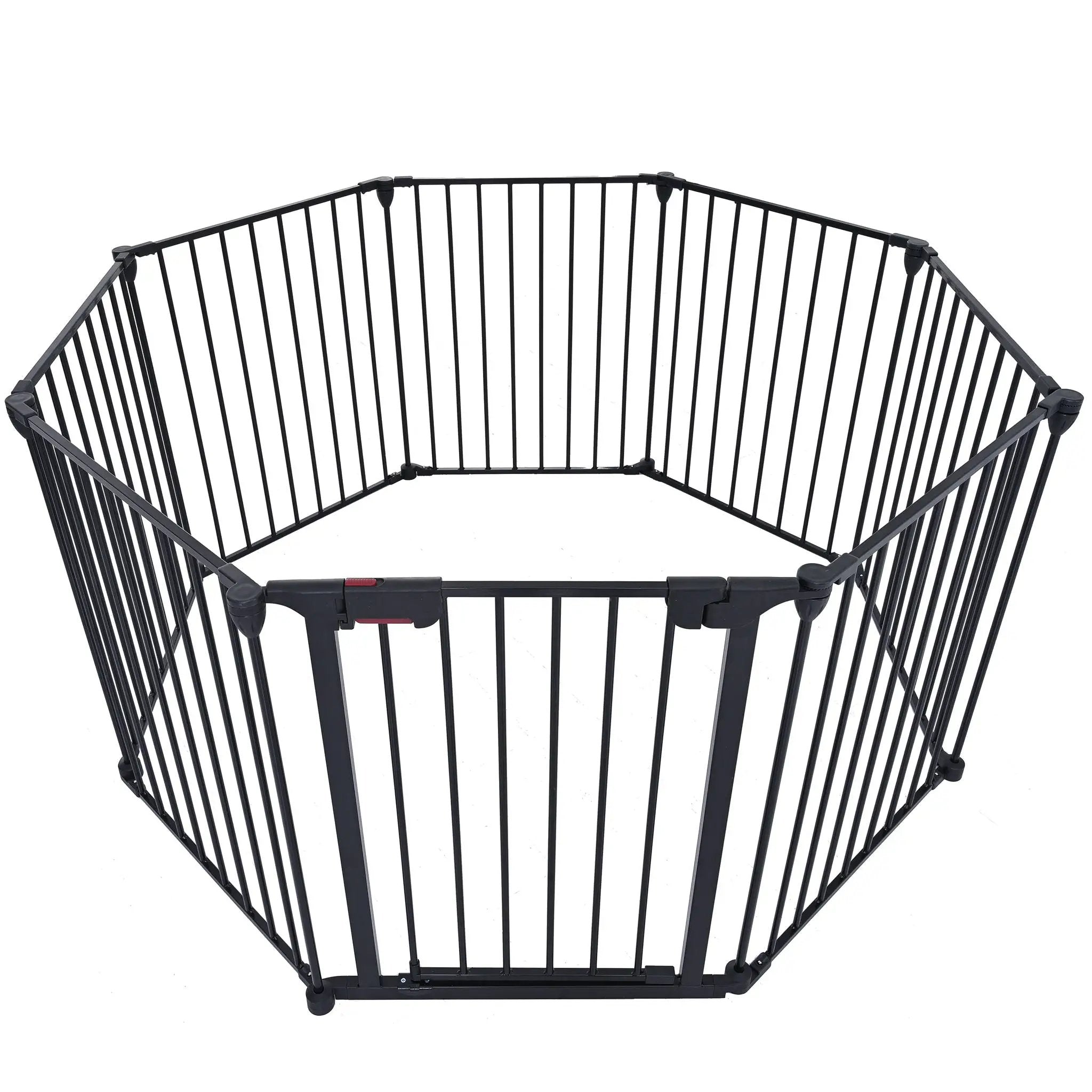 Adjustable Safety Gate Play Yard Metal Doorways Fireplace Fence Christmas Tree Fence Gate For House Stairs Gate Prohibited Area Fence by HouseOfZazla