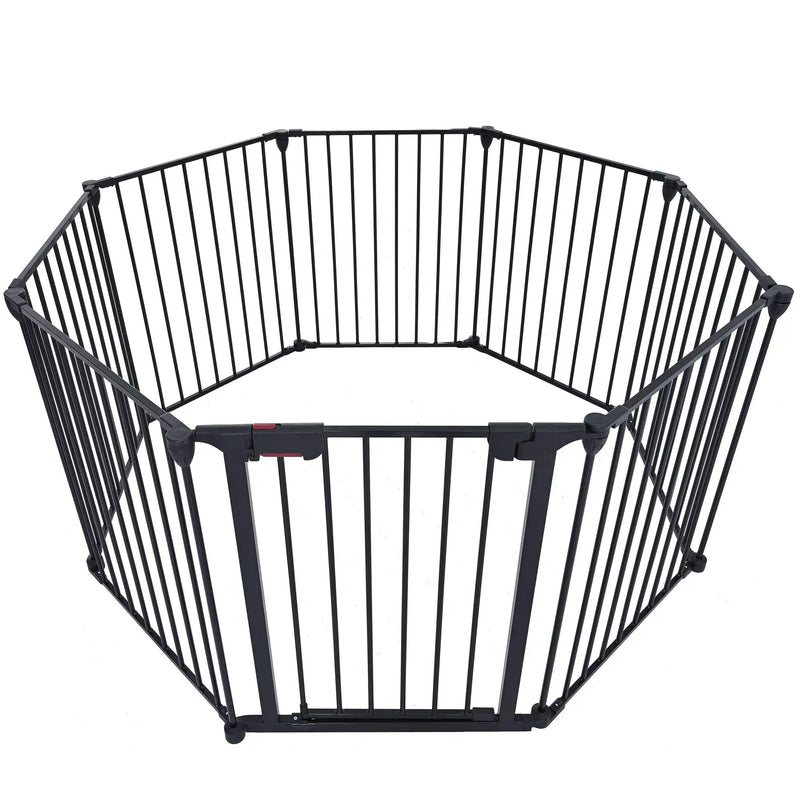 Adjustable Safety Gate Play Yard Metal Doorways Fireplace Fence Christmas Tree Fence Gate For House Stairs Gate Prohibited Area Fence by HouseOfZazla