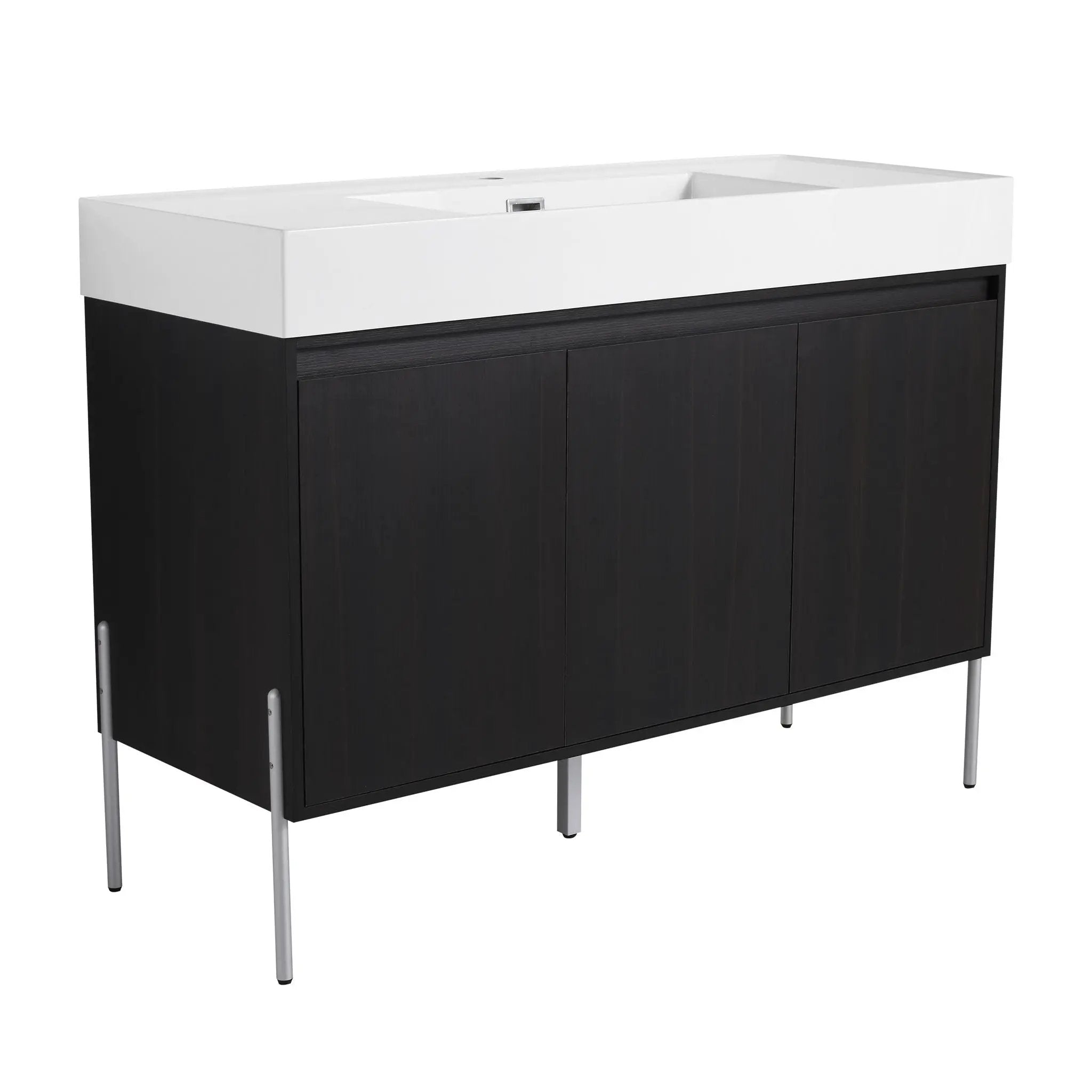 Freestanding Bathroom Vanity With Resin Sink And Storage Cabinet by HouseOfZazla