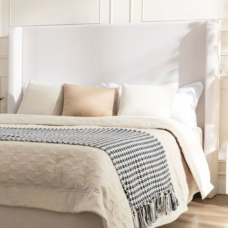 Hayden - Upholstered Wingback Bed With Tall Headboard by Unique Piece Furniture