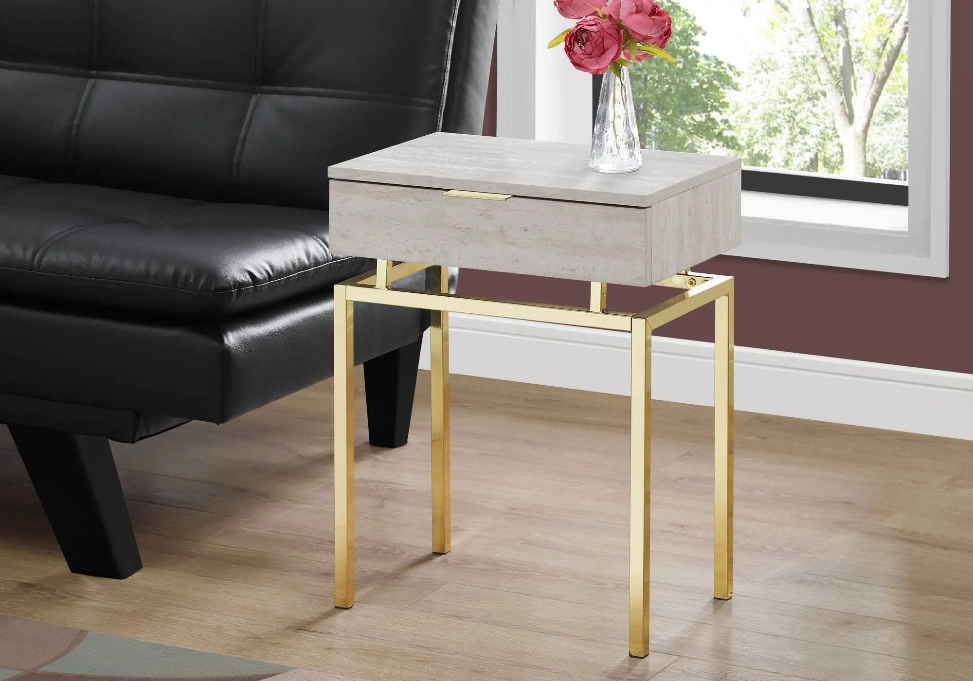 Spacious Table Top Accent Side Table, Storage Drawer, Contemporary & Modern by Unique Piece Furniture