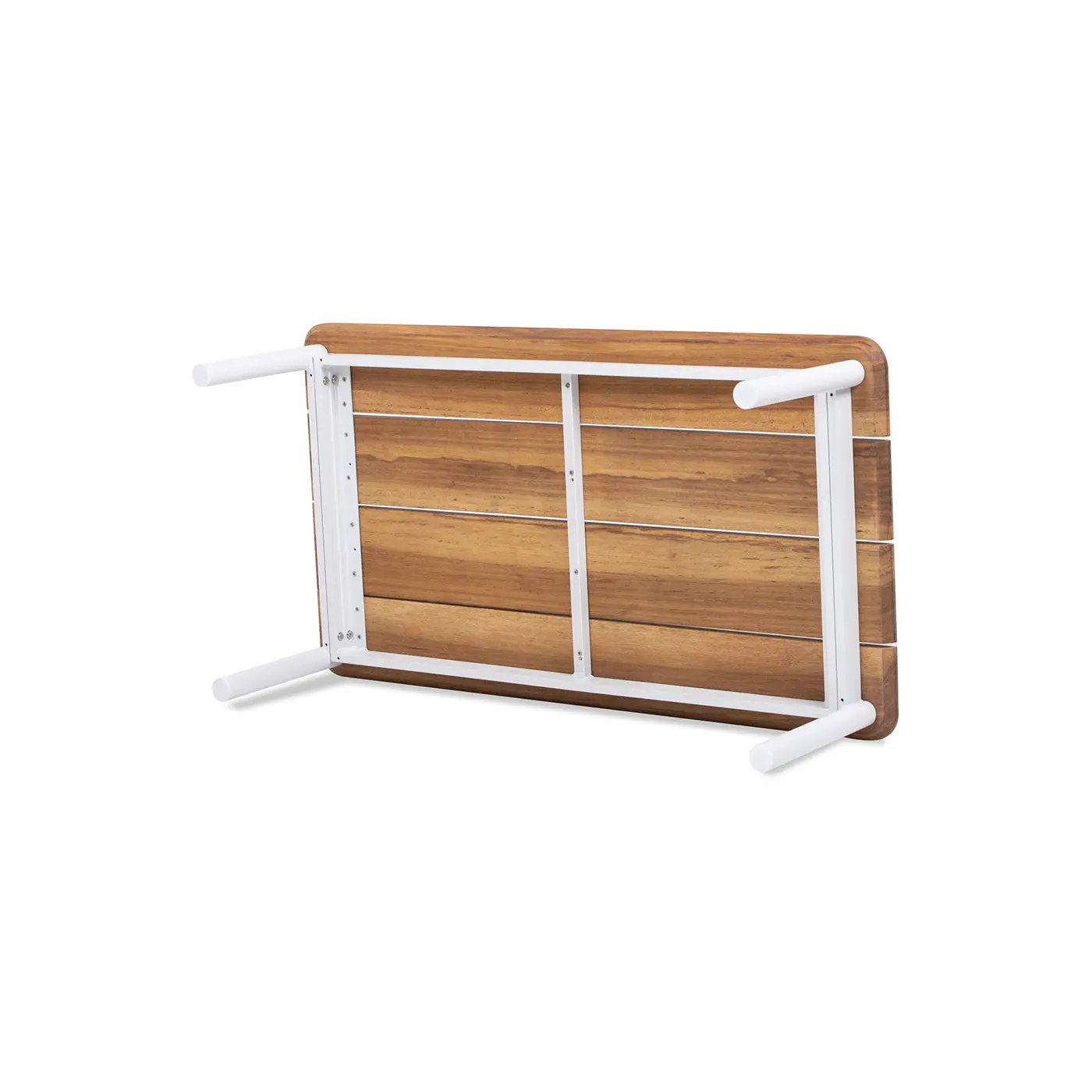 Rhodes 2pc Teak & Aluminum Outdoor Sofa and Coffee Table Set by HouseOfZazla