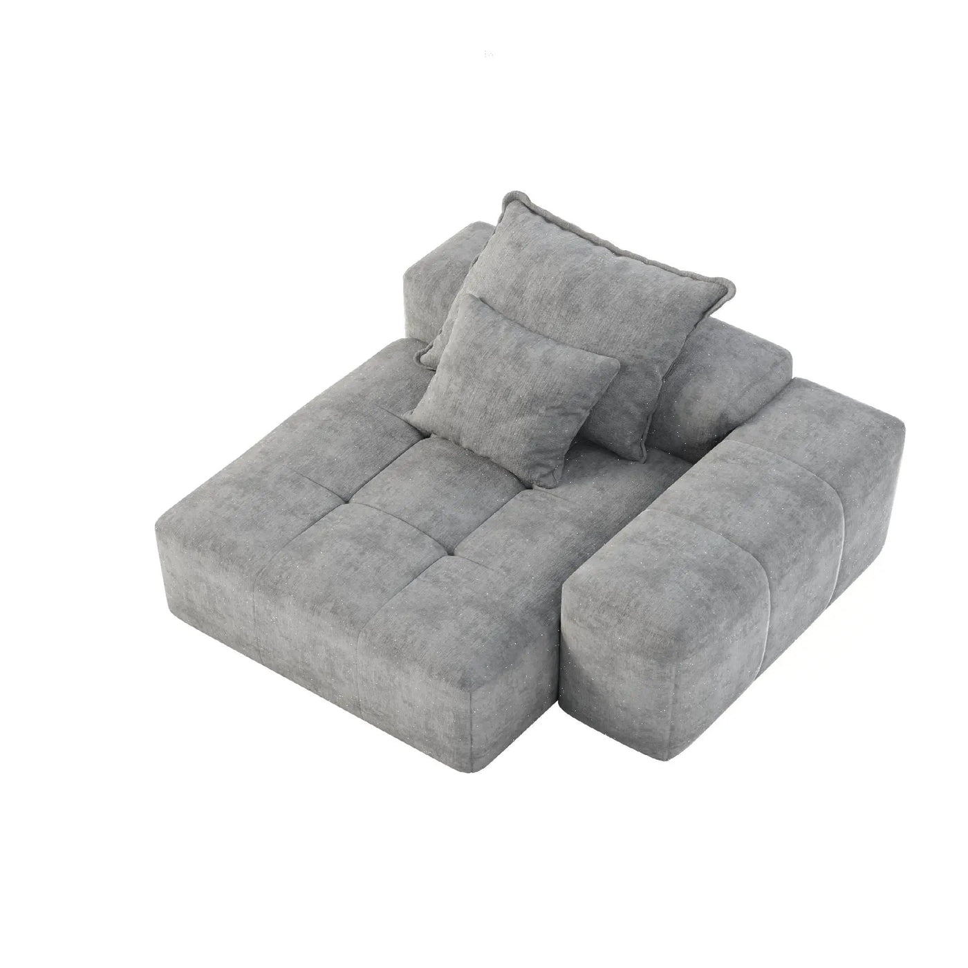 Modern Oversized Modular Sectional Sofa with Sparkling Chenille Fabric by HouseOfZazla