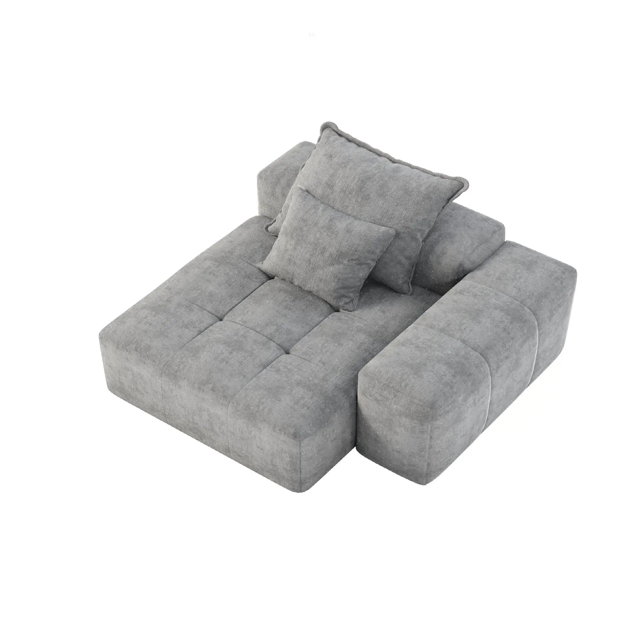Modern Oversized Modular Sectional Sofa with Sparkling Chenille Fabric by HouseOfZazla