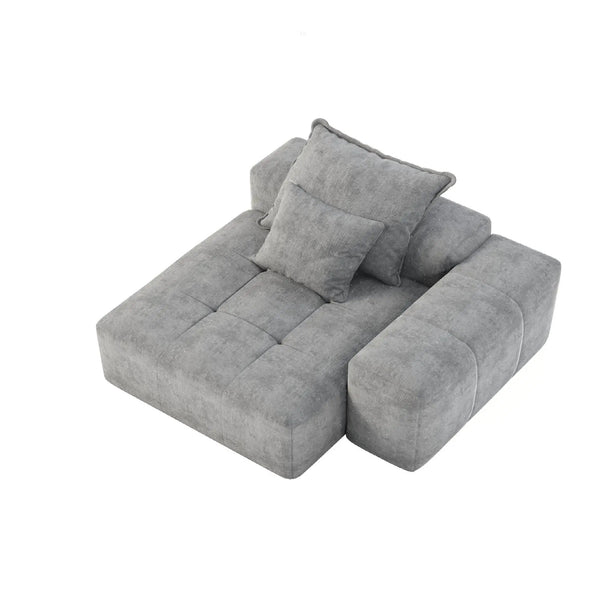 Modern Oversized Modular Sectional Sofa with Sparkling Chenille Fabric