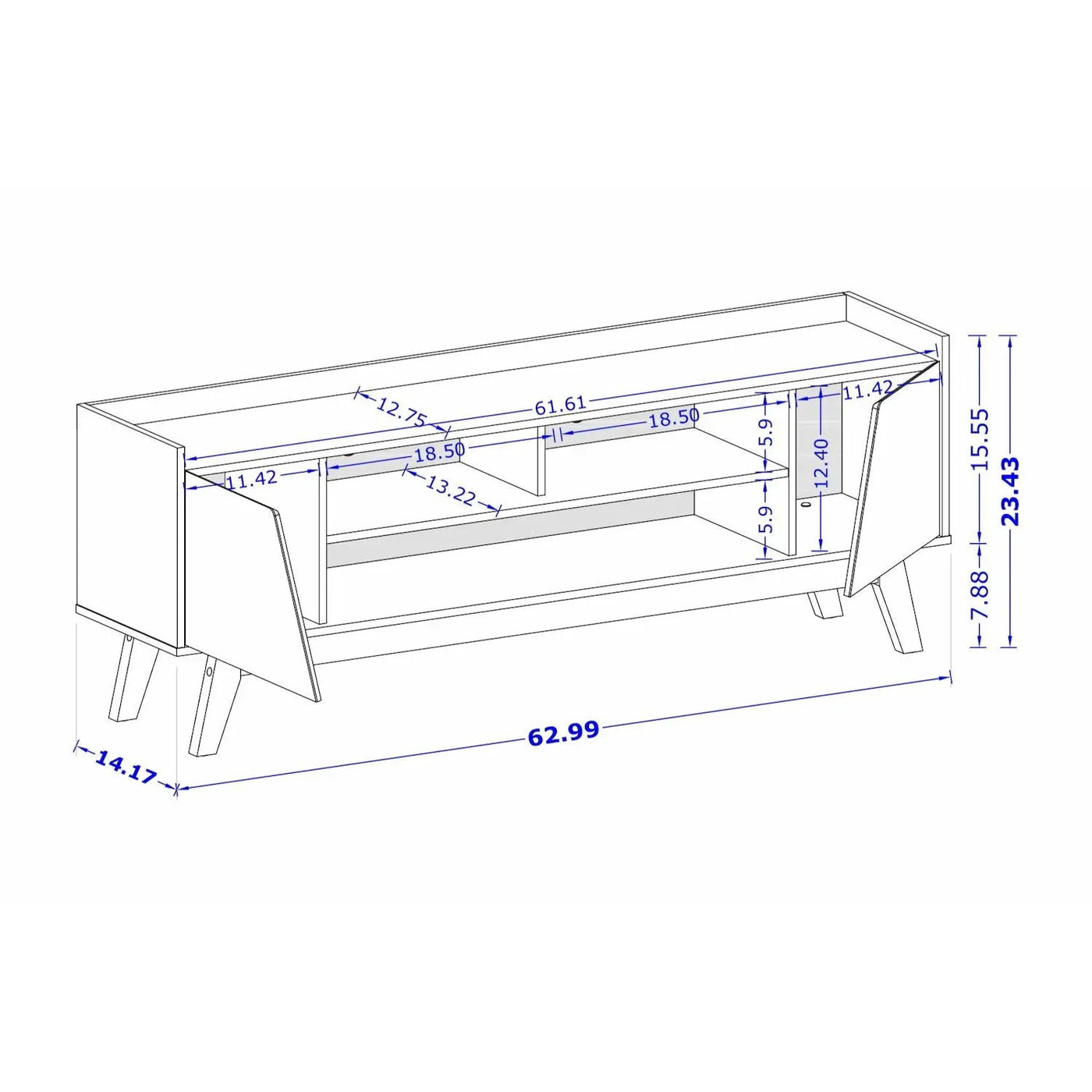Marcus - TV Stand With 5 Shelves by HouseOfZazla