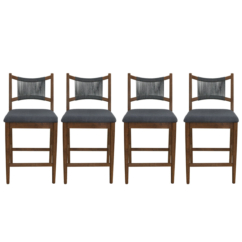 Arno Indoor Upholstered Wooden Counter Stool by HouseOfZazla