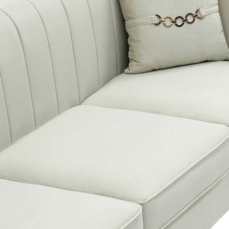 Modern Velvet Upholstered Sofa Set of 2 by HouseOfZazla