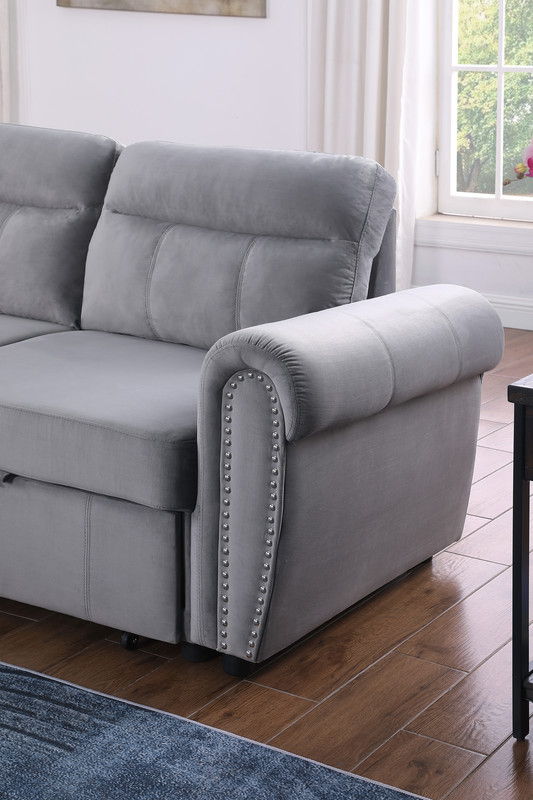 Ashton - Reversible Sleeper Sectional Sofa Chaise by HouseOfZazla