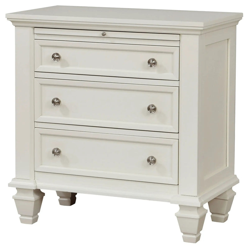 Sandy Beach 3-drawer Nightstand Cream White by Unique Piece Furniture