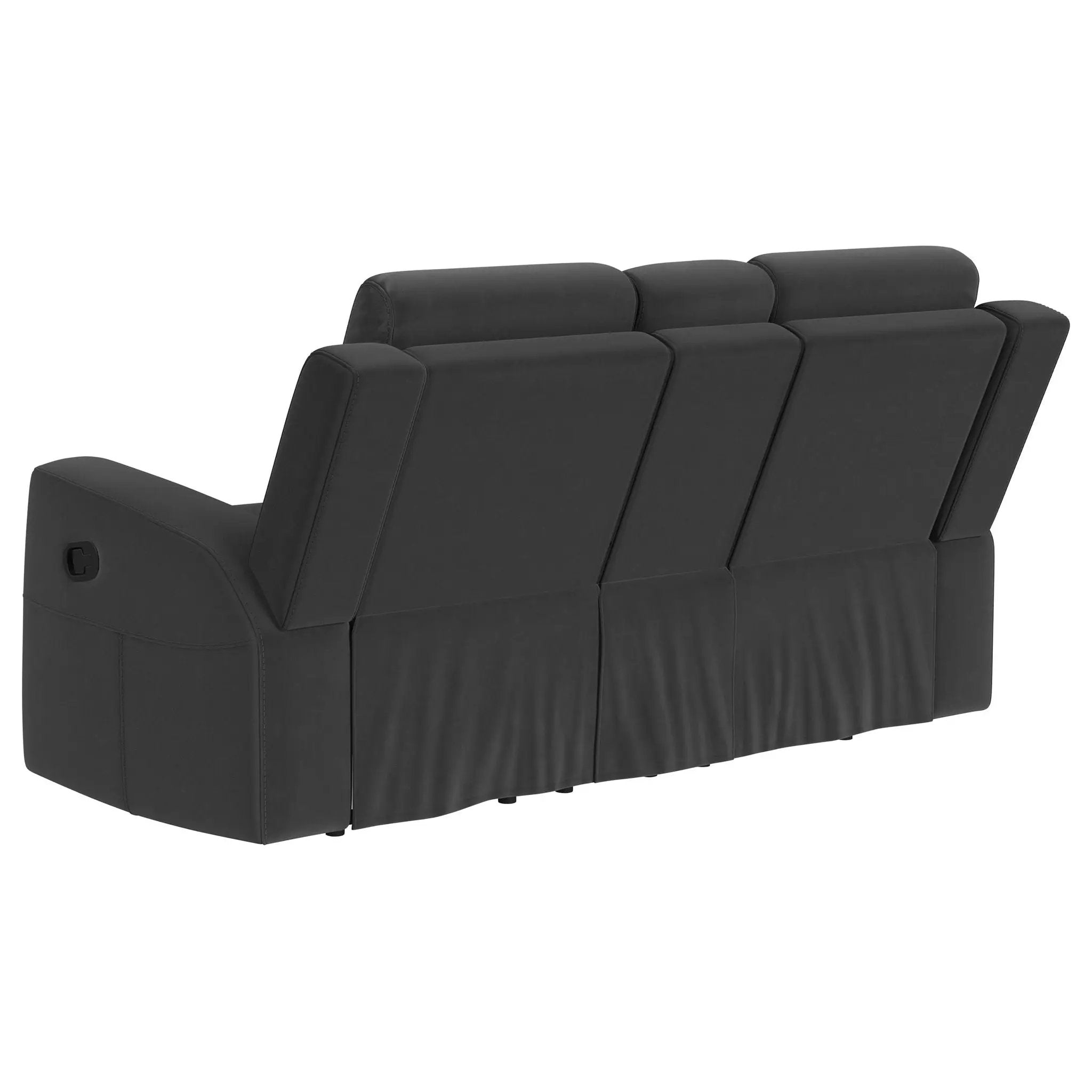 Brentwood Upholstered Reclining Loveseat Dark Charcoal by Unique Piece Furniture