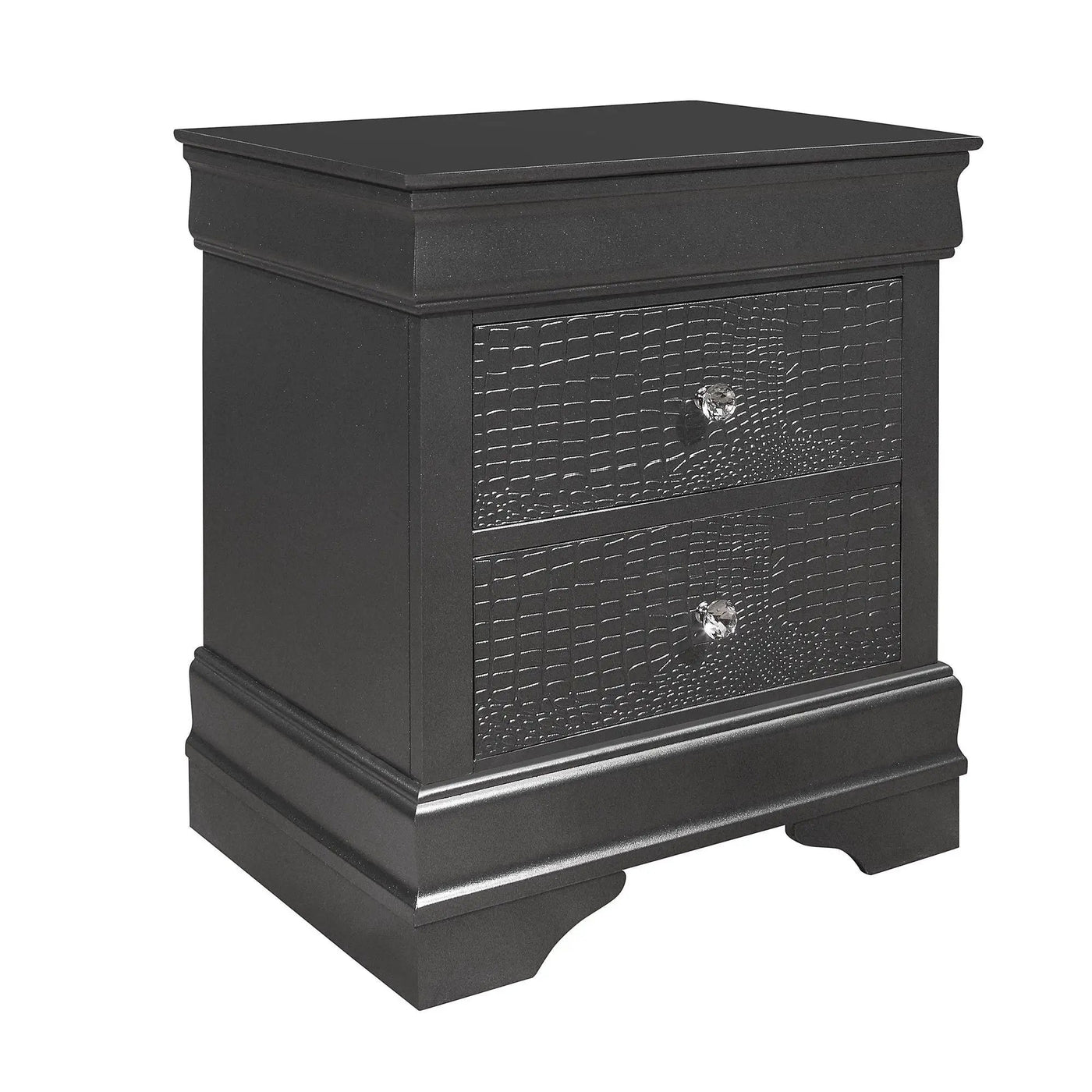 Shaker - Crocodile Metallic Nightstand by HouseOfZazla