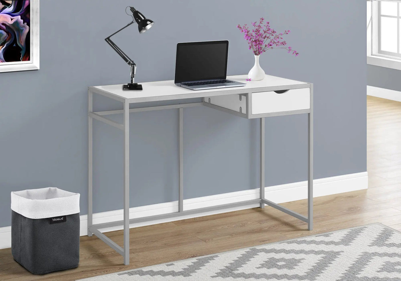 Computer Desk for Home Office, Laptop, 1 Storage Drawer, Contemporary & Modern by HouseOfZazla