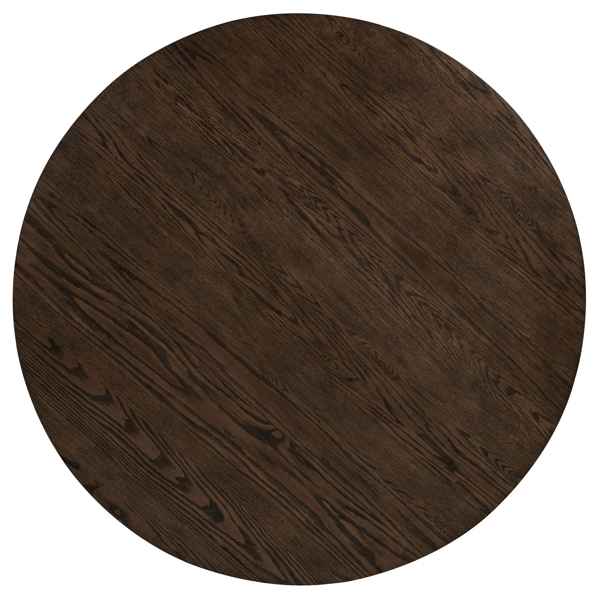 Ridgewell Round Pedestal Dining Table Dark Oak by Unique Piece Furniture