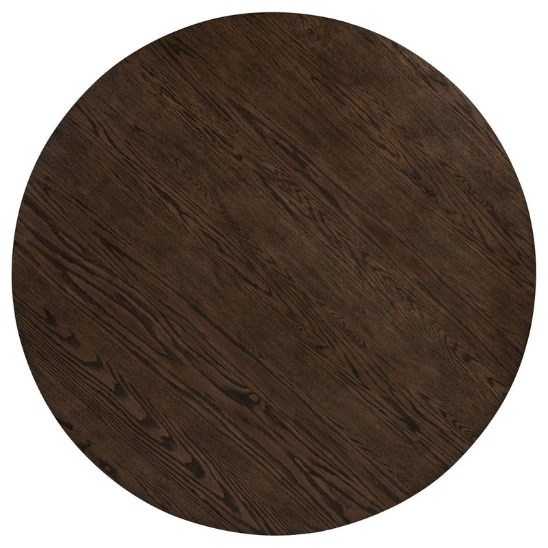 Ridgewell Round Pedestal Dining Table Dark Oak by Unique Piece Furniture