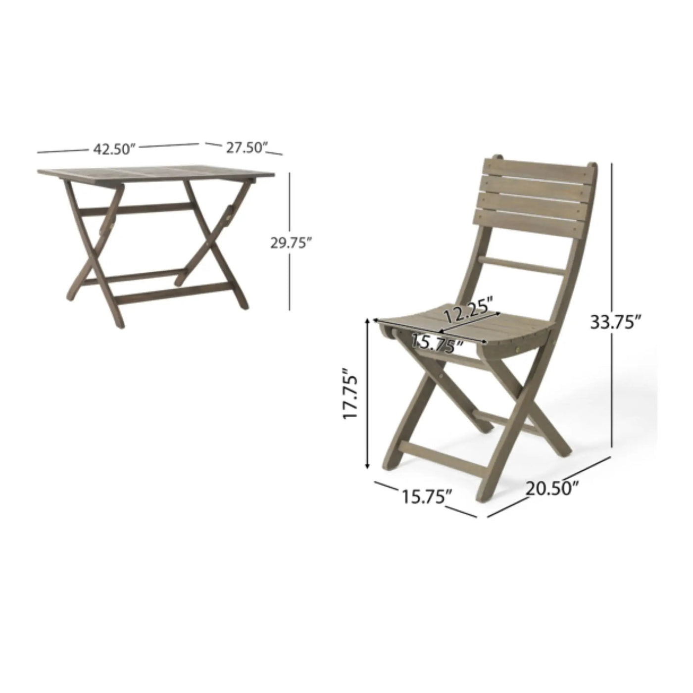 Positano Foldable Dining Set by HouseOfZazla