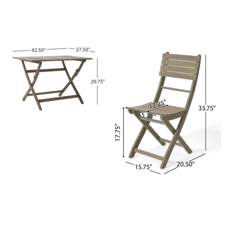 Positano Foldable Dining Set by HouseOfZazla