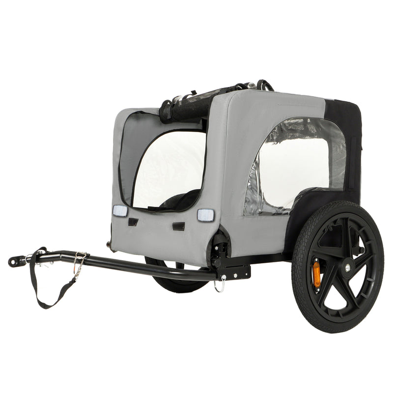 Outdoor Heavy Duty Collapsible Pet Bike Trailer with 16-Inch All-Terrain Wheels by HouseOfZazla
