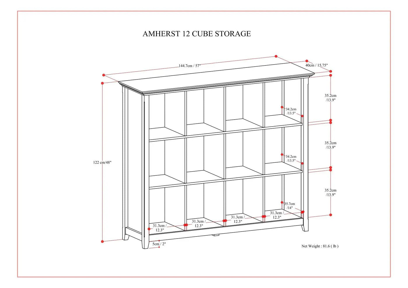 Amherst - Cube Storage Bookcase by HouseOfZazla