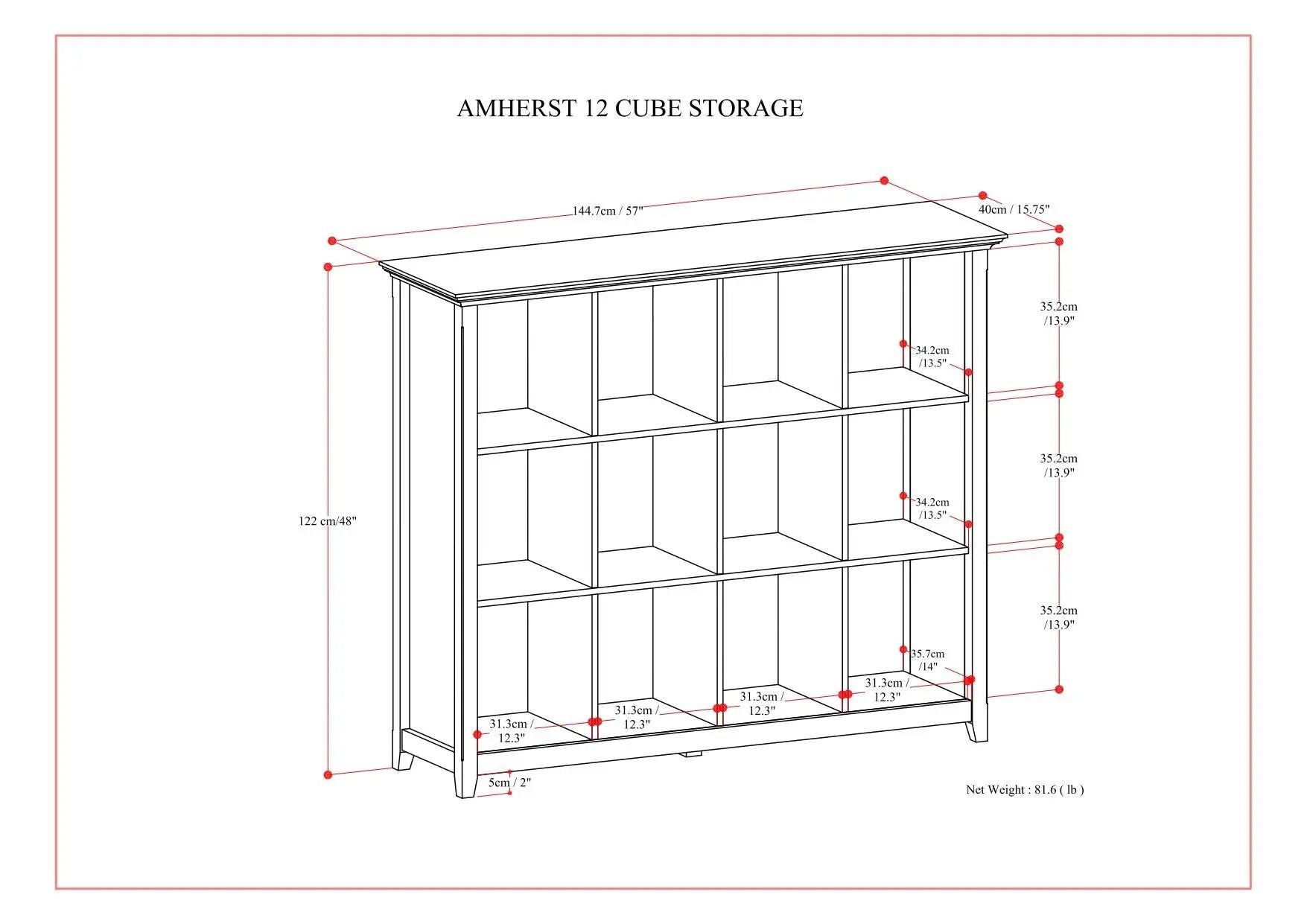 Amherst - Cube Storage Bookcase by HouseOfZazla