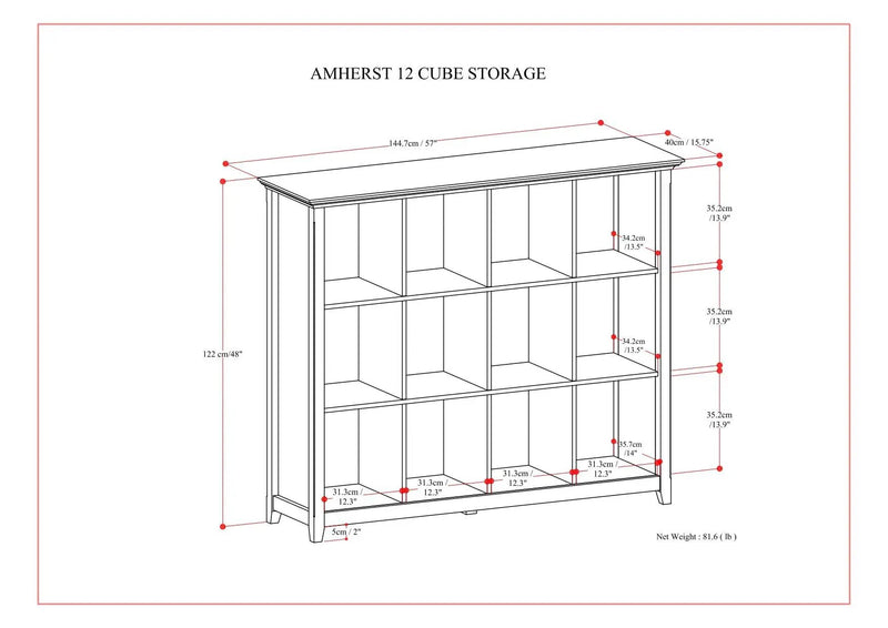 Amherst - Cube Storage Bookcase by HouseOfZazla