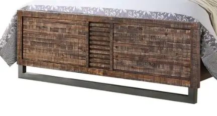 Andria Reclaimed Oak Finish Queen Bed by HouseOfZazla