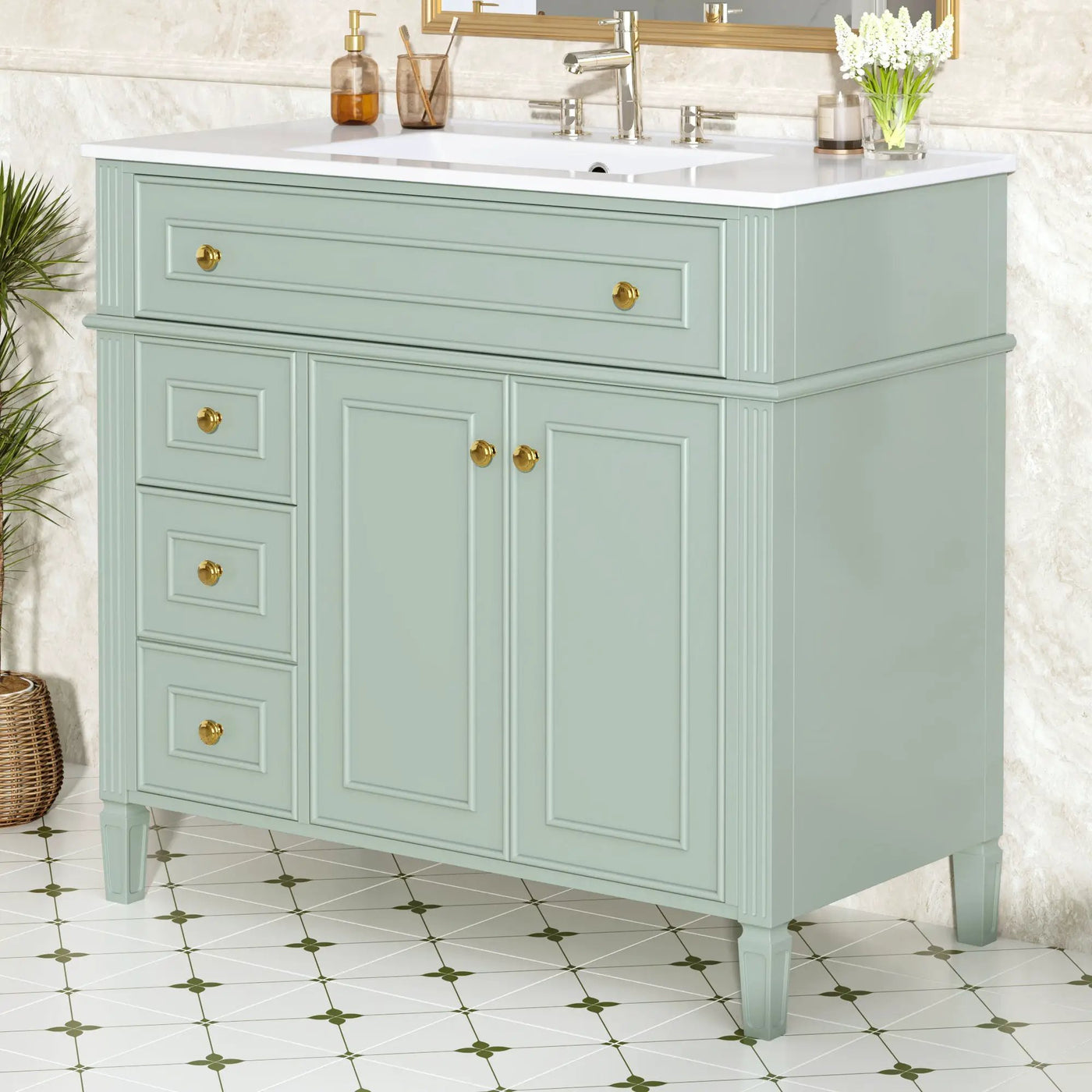 36 Inch Bathroom Vanity with Sink by HouseOfZazla