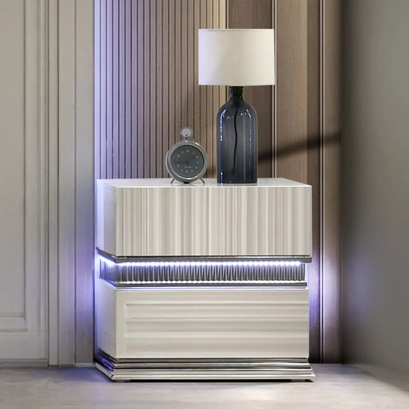 Leonor - 2 Drawer Nightstand - Gray by HouseOfZazla