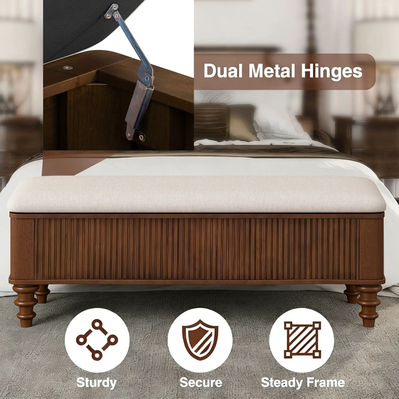 Multi Functional Storage Ottoman Bench by HouseOfZazla