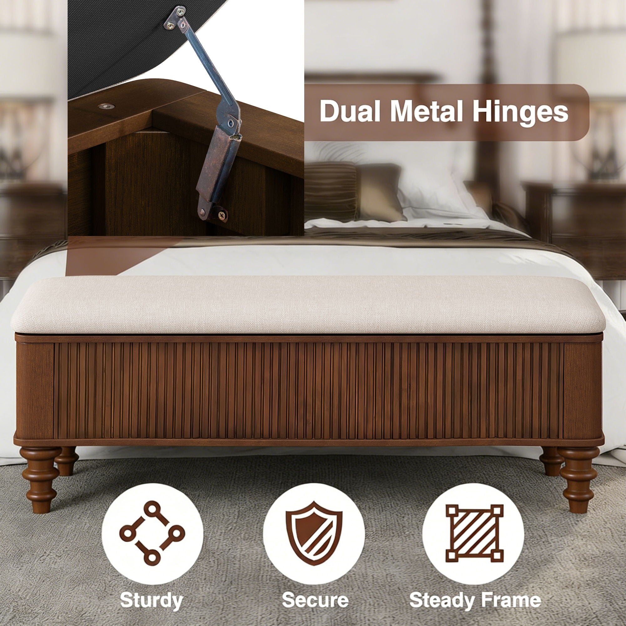 Multi Functional Storage Ottoman Bench by HouseOfZazla