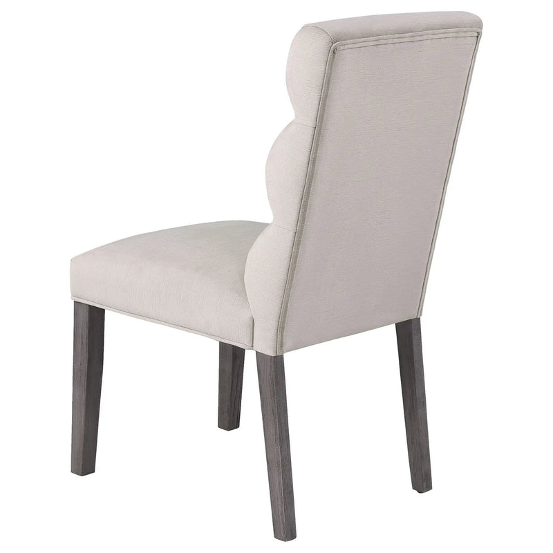 Carla Velvet Upholstered Dining Side Chair Stone (Set of 2) by Unique Piece Furniture